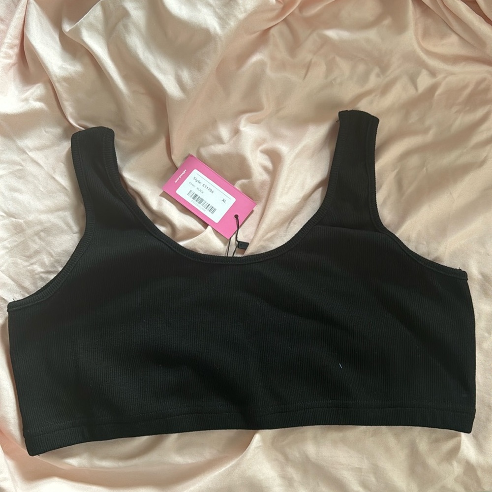 Black tank bra top